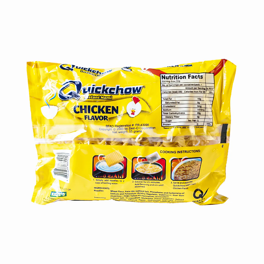 Quickchow Instant Mami Noodles Chicken 55g - Image 2