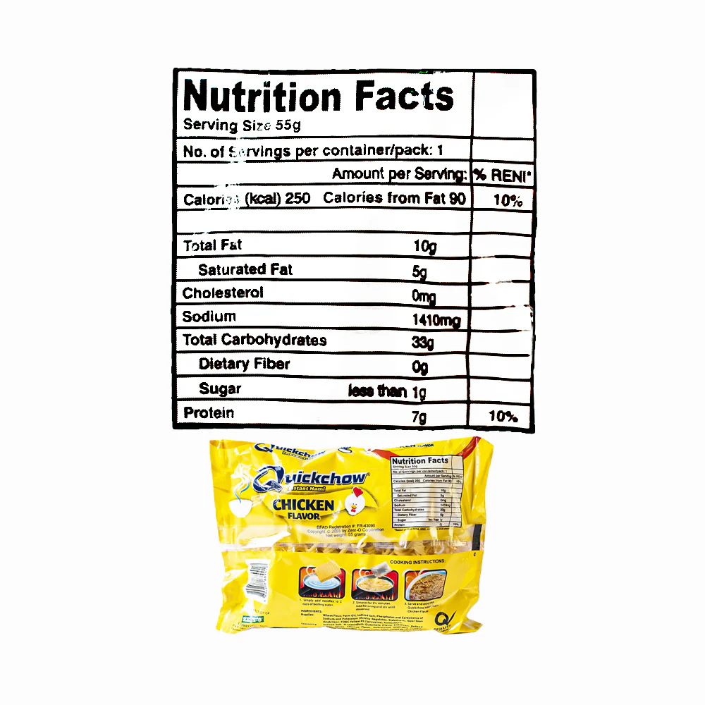 Quickchow Instant Mami Noodles Chicken 55g - Image 3