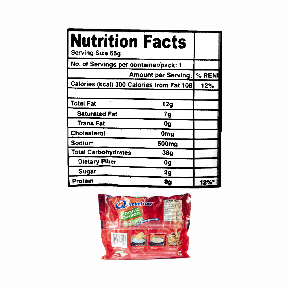 Quickchow Pancit Canton Chilimansi 65g - Image 2