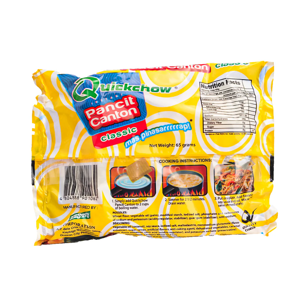 Quickchow Pancit Canton Original 65g - Image 2