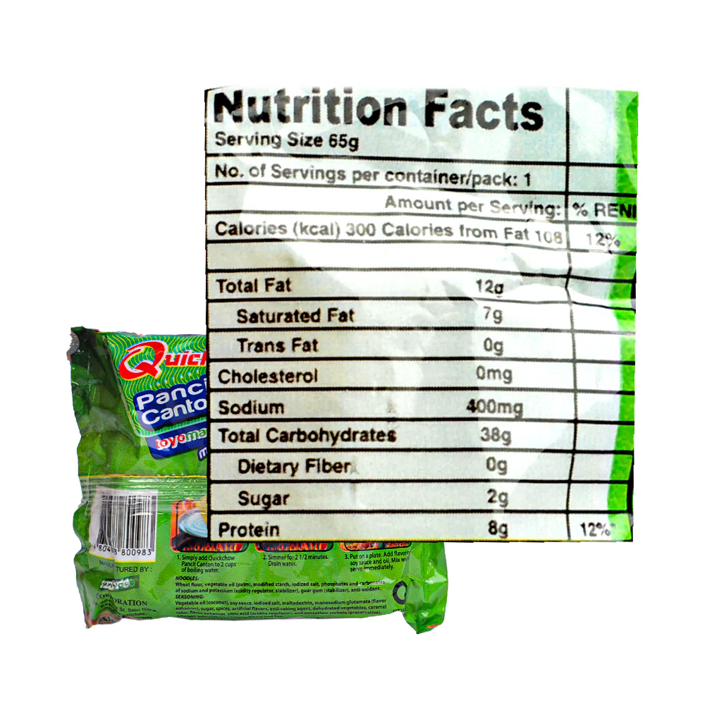 Quickchow Pancit Canton Toyomansi 65g - Image 2