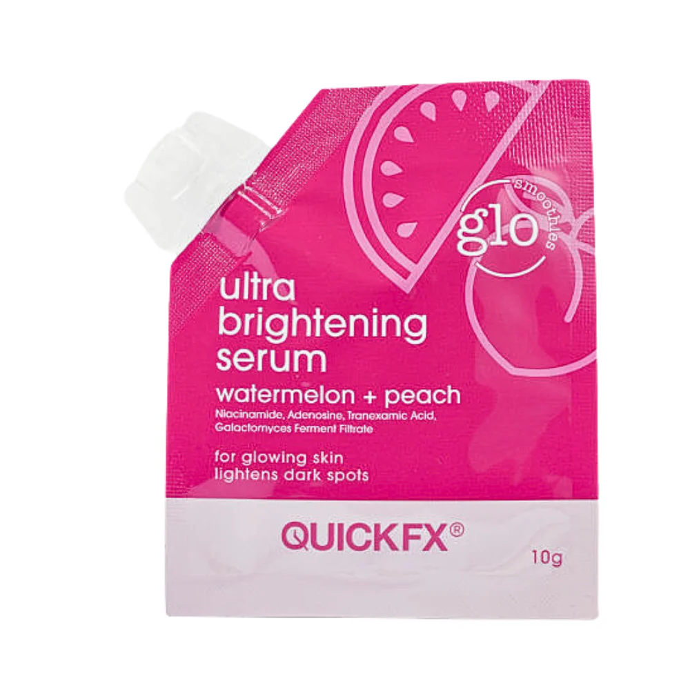 QuickFx Glo Smoothies Watermelon And Peach Ultra Brightening Serum 10g - Image 2