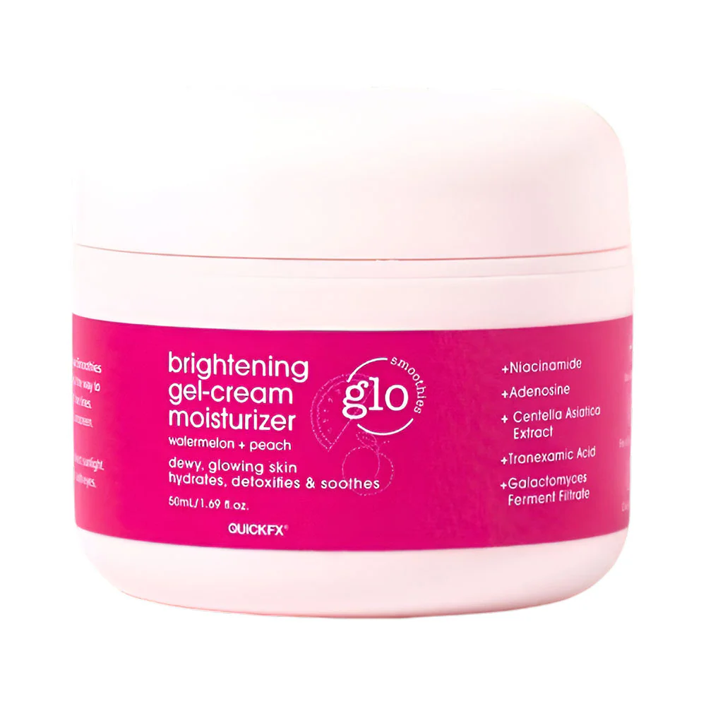 QuickFx Glo Smoothies Watermelon + Peach Brightening Gel Cream Moisturizer 50ml - Image 2