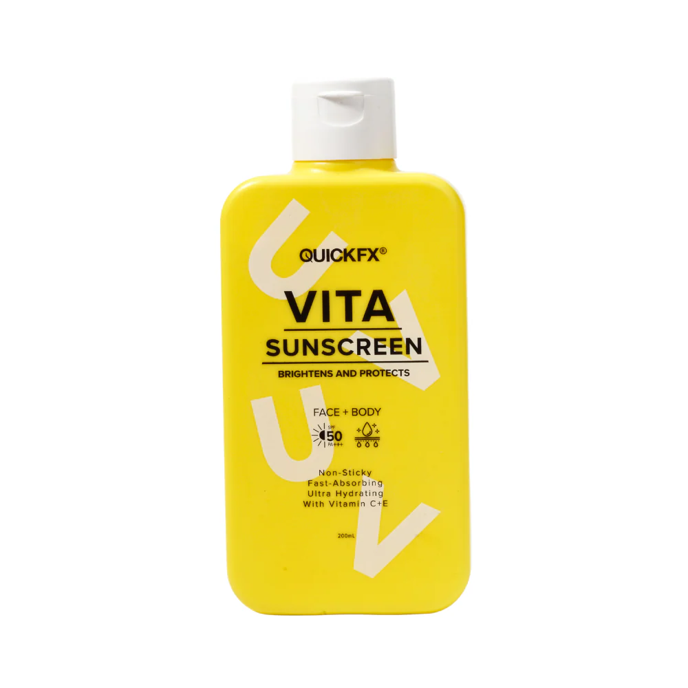 QuickFx Vita Sunscreen  Face + Body SPF 50 200ml - Image 2