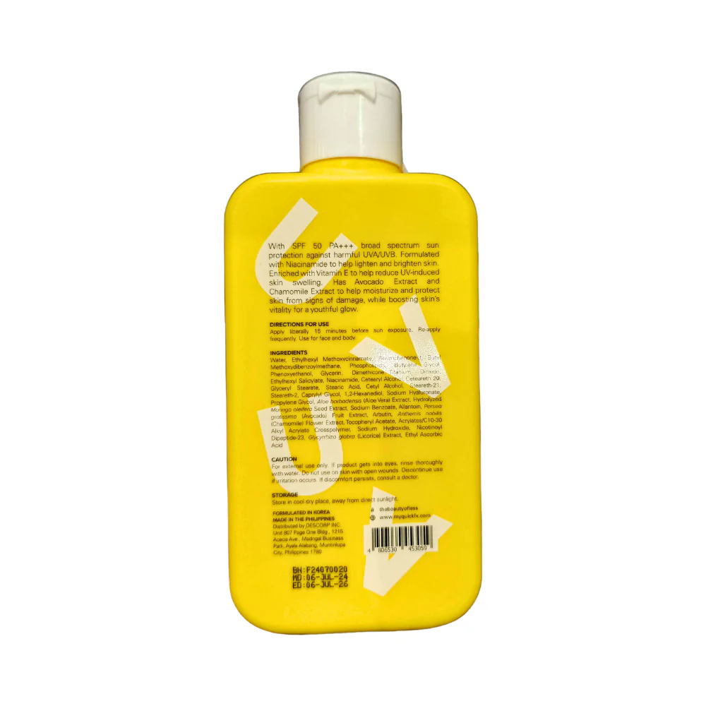 QuickFx Vita Sunscreen  Face + Body SPF 50 200ml - Image 3