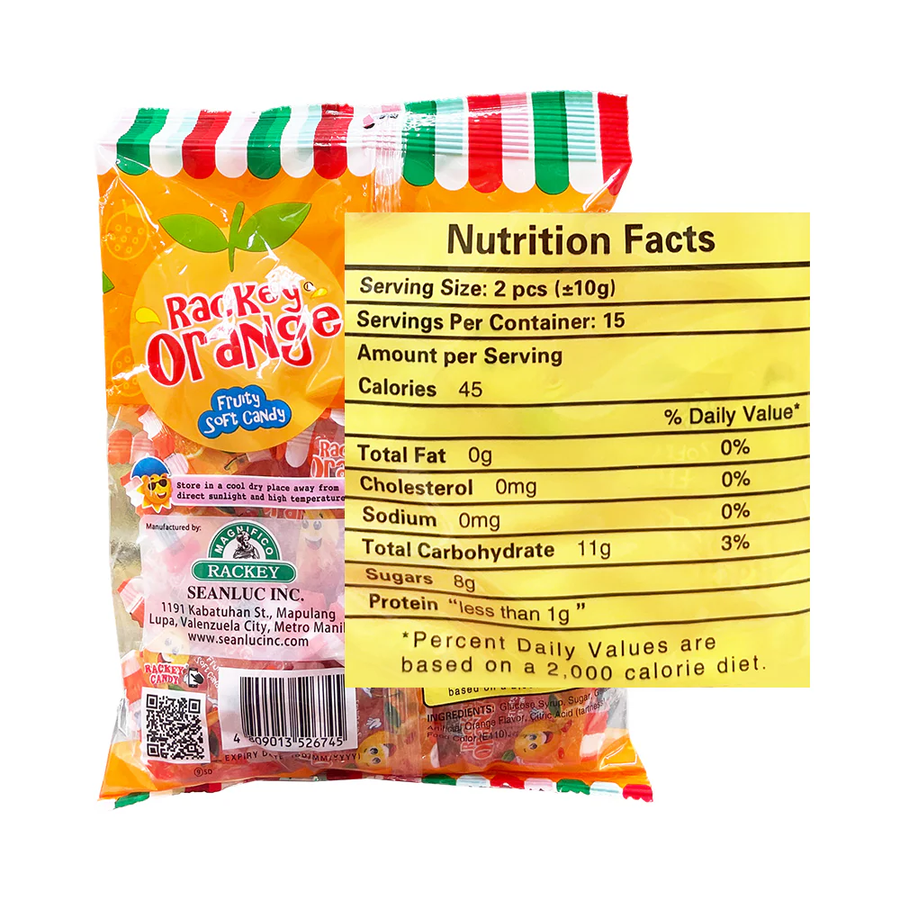 Rackey Fruiti Soft Candy Orange 30's - Image 2