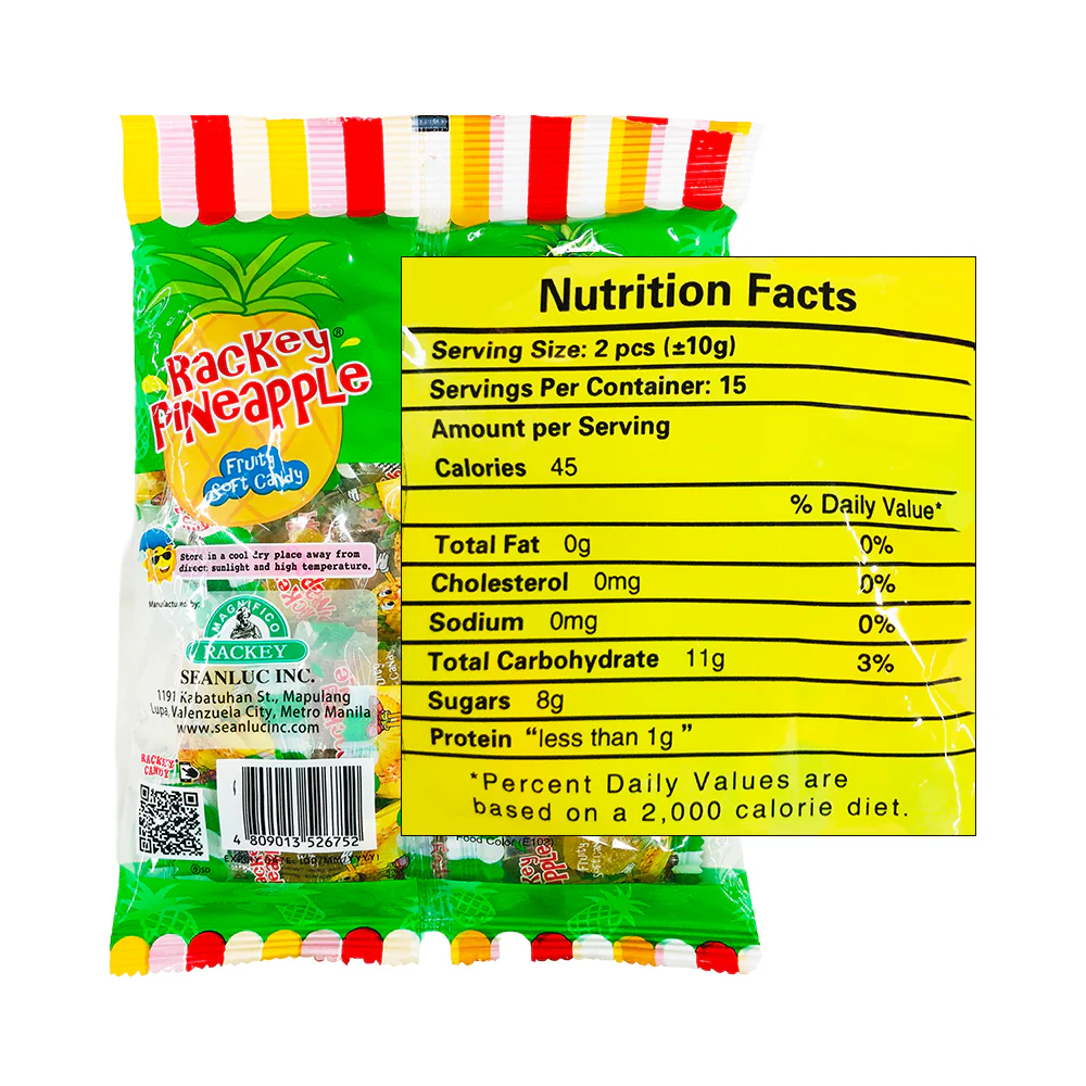 Rackey Fruiti Soft Candy Pineapple 30's - Image 2