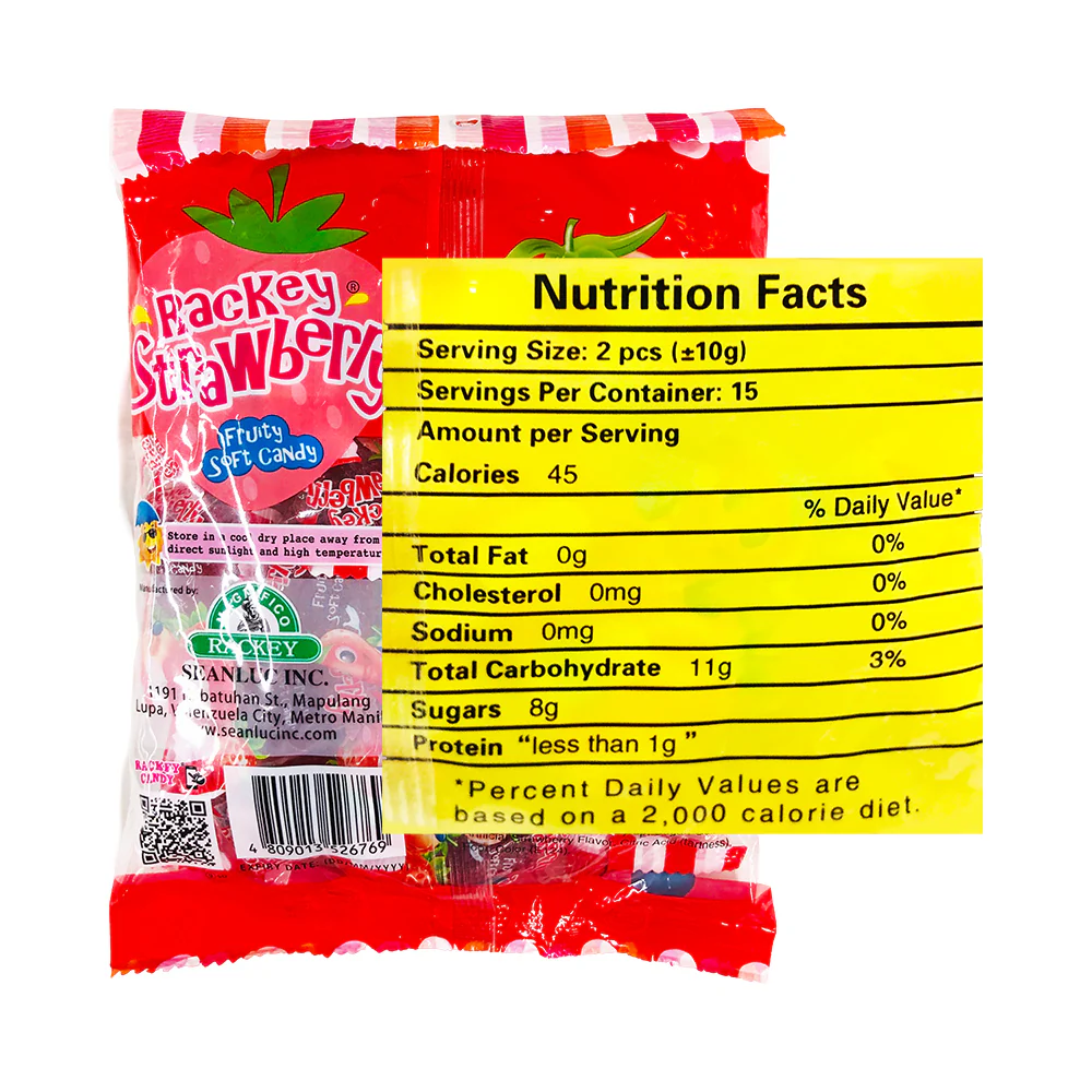 Rackey Fruiti Soft Candy Strawberry 30's - Image 2