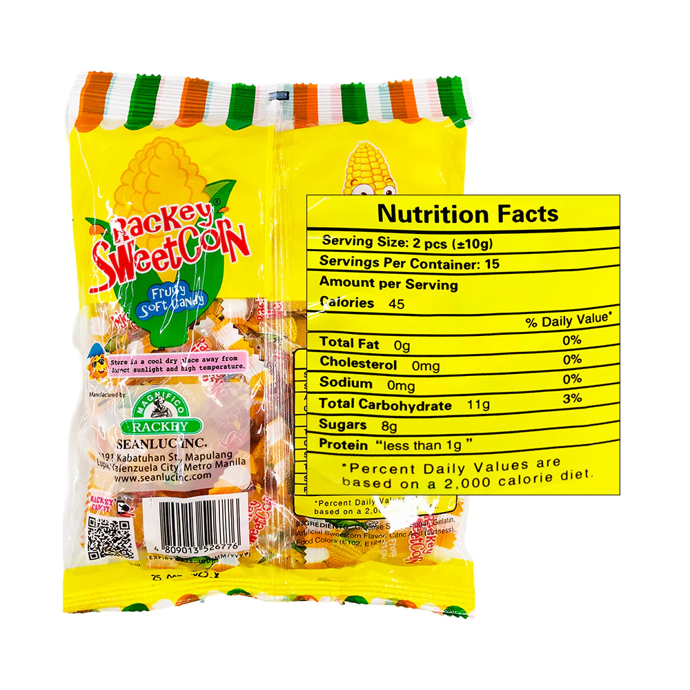 Rackey Fruiti Soft Candy Sweet Corn 30's - Image 2