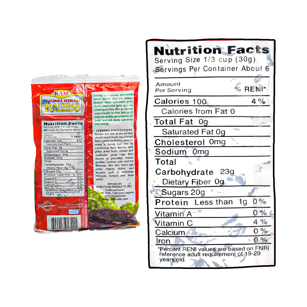 Ram California Seedless Raisins 200g - Image 3