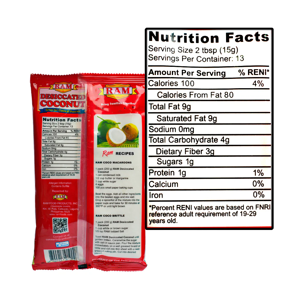 Ram Desiccated Coconut 200g - Image 2