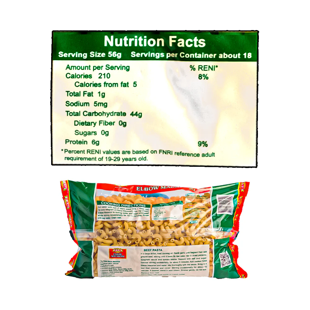 Ram Elbow Premium Macaroni 1kg - Image 3
