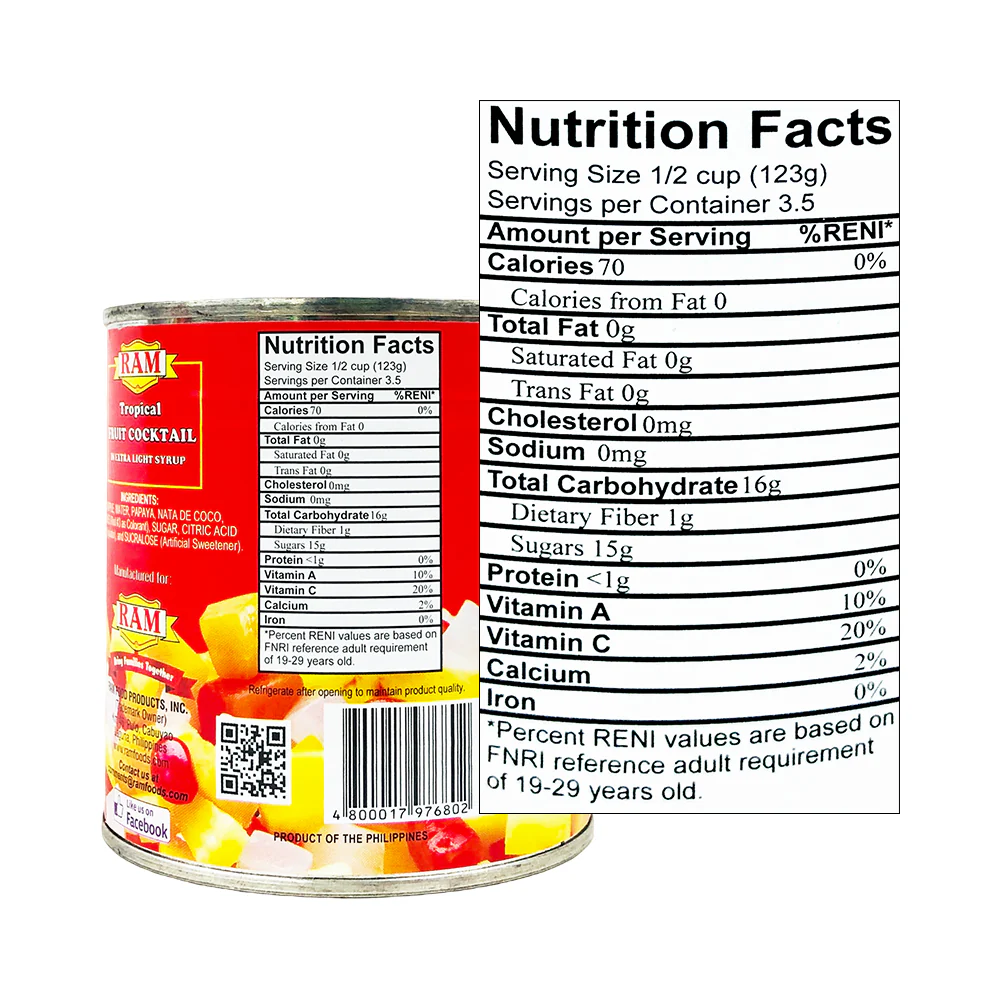 Ram Fruit Cocktail 432g - Image 2