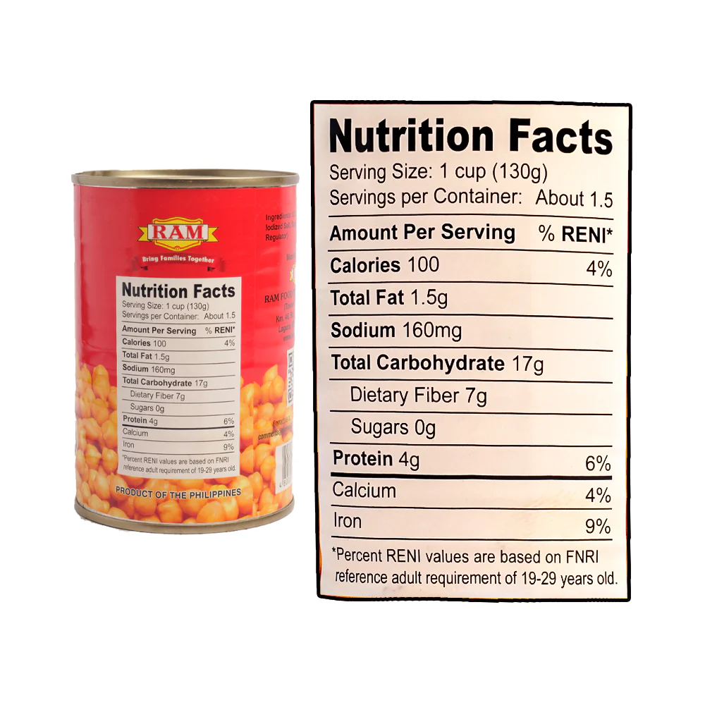 Ram Garbanzos Chick Peas 450g - Image 3
