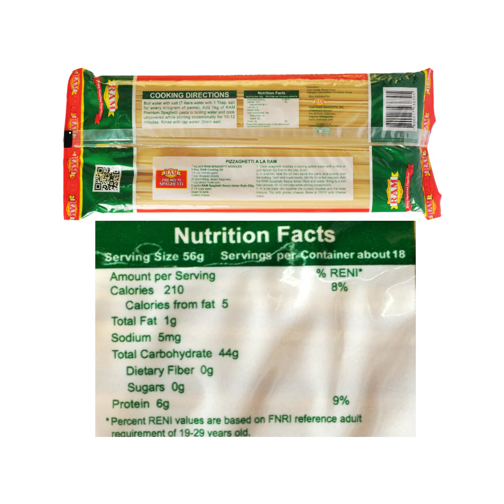 Ram Premium Spaghetti Pasta 1kg - Image 2