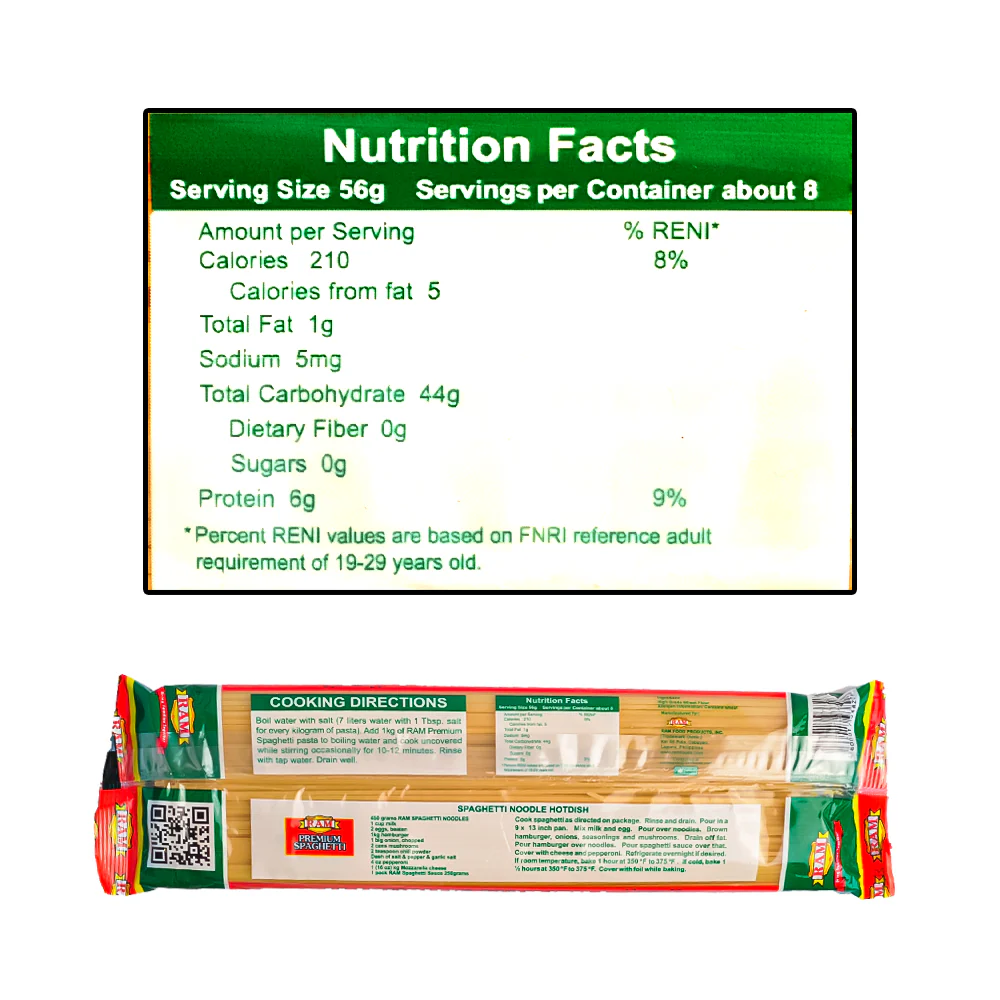 Ram Premium Spaghetti Pasta 450g - Image 3