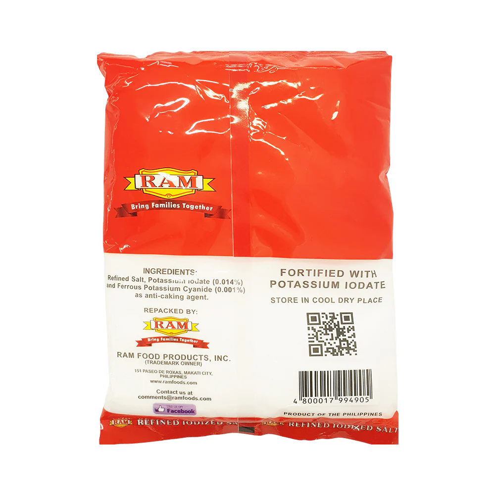 Ram Refined Iodized Salt 1kg - Image 2