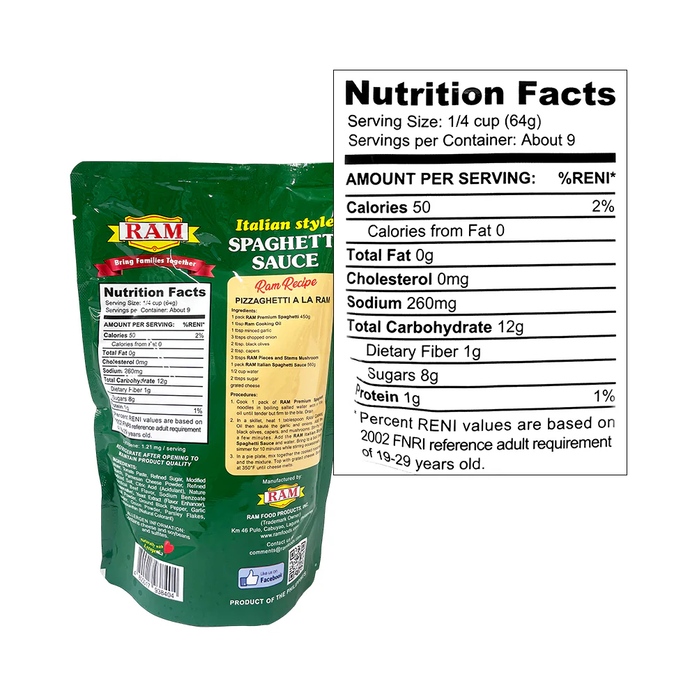 Ram Spaghetti Sauce Italian Style 560g - Image 2