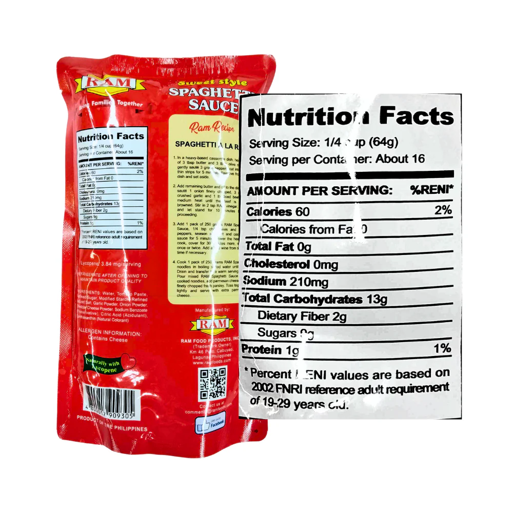 Ram Spaghetti Sauce Sweet Style 1kg - Image 2
