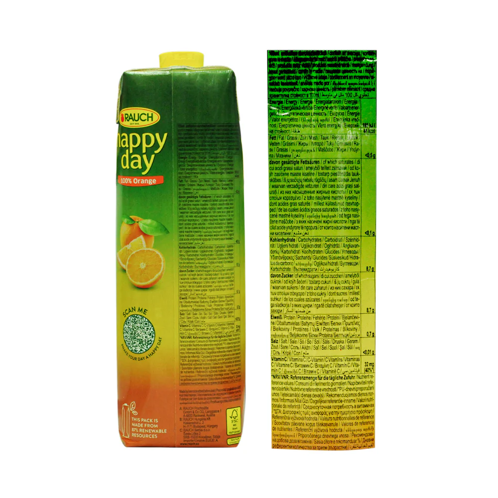 Rauch Happy Day Juice Orange 1L - Image 2