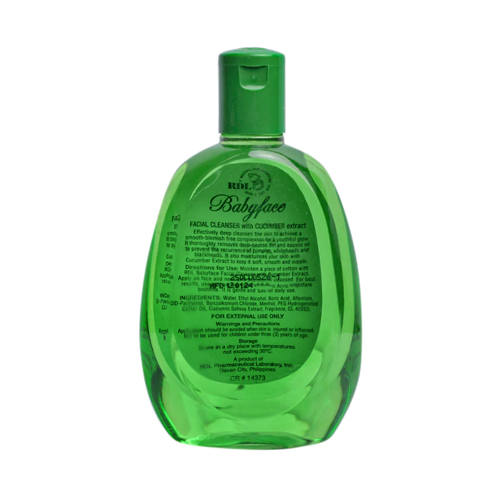 RDL Babyface Facial Cleanser Cucumber 250ml - Image 2