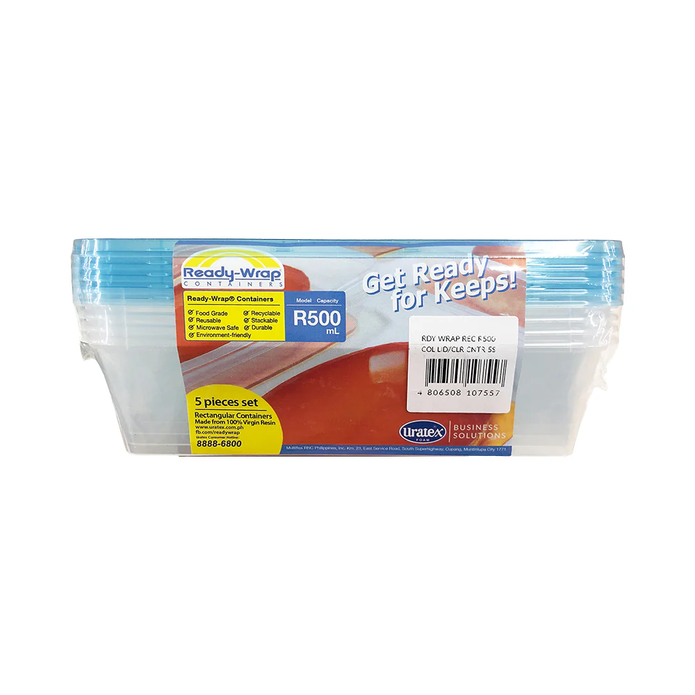Ready-Wrap R500 Colored Lid And Clear Container 5's - Image 7