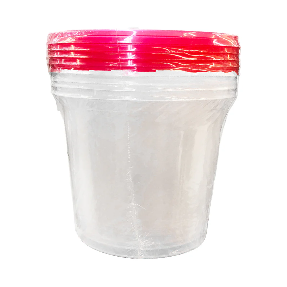 Ready-Wrap S25 Colored Lid And Clear Bowl Container 5's - Image 2