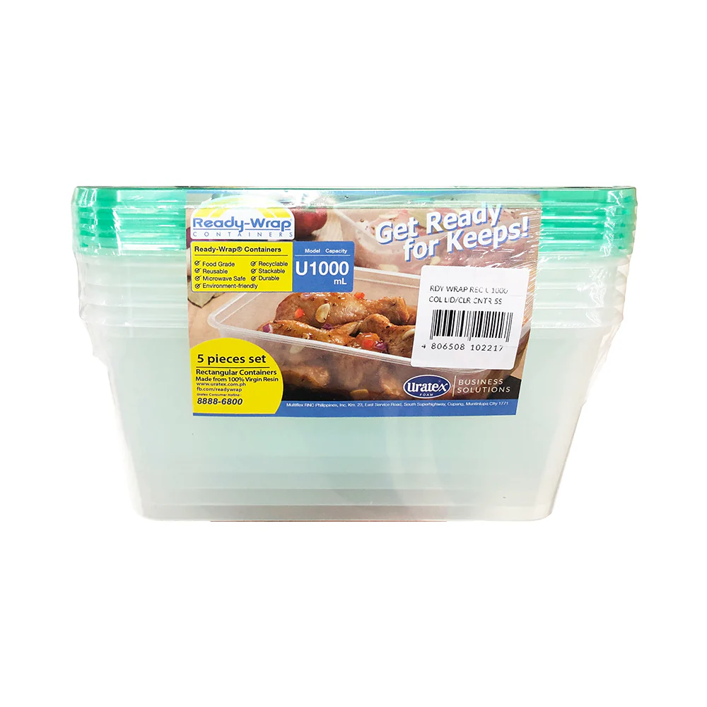 Ready-Wrap U1000 Colored Lid And Clear Container 5's - Image 7