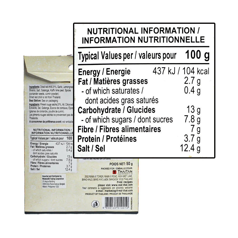 Real Thai Paste Red Curry 50g - Image 2