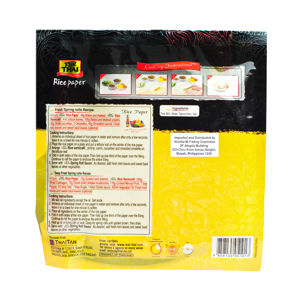 Real Thai Rice Paper 16cm 100g - Image 2