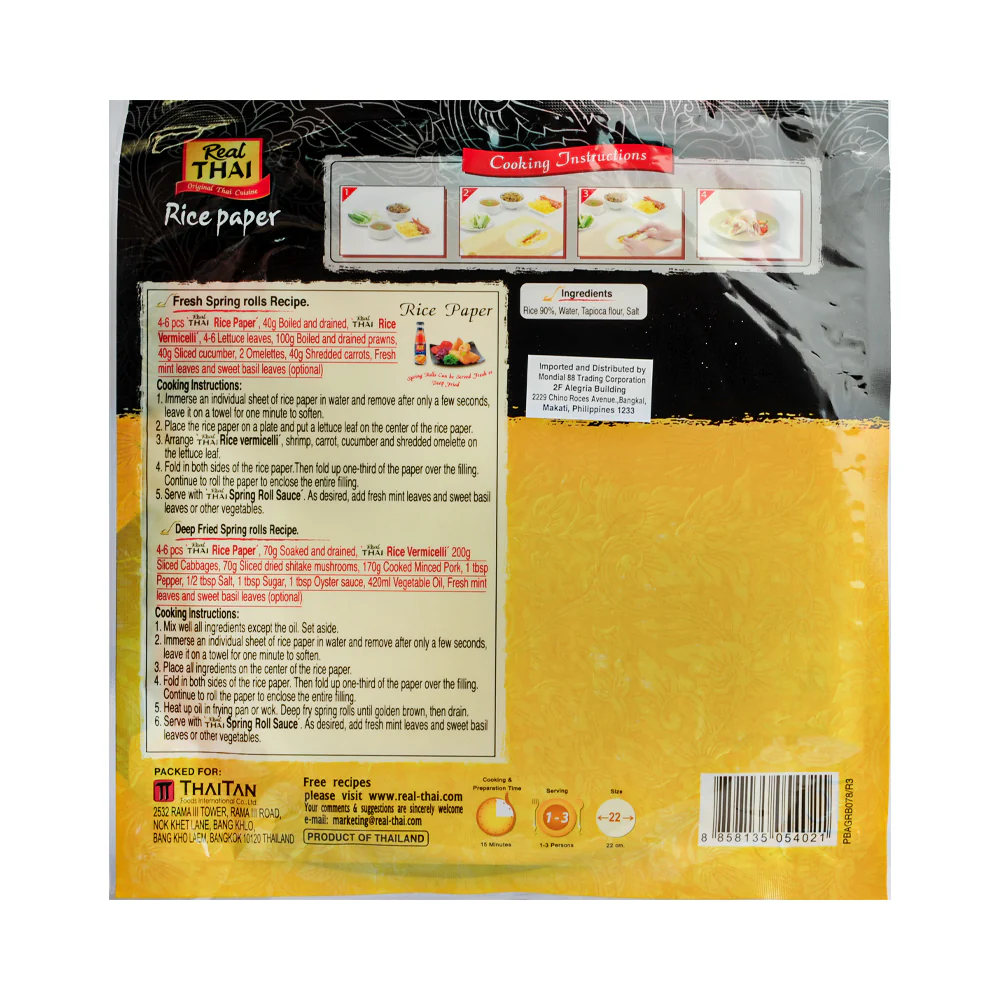 Real Thai Rice Paper 22cm 100g - Image 2