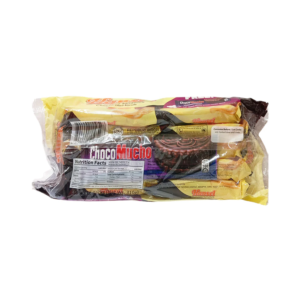 Rebisco Hansel Sandwich Chocolate 10's - Image 2