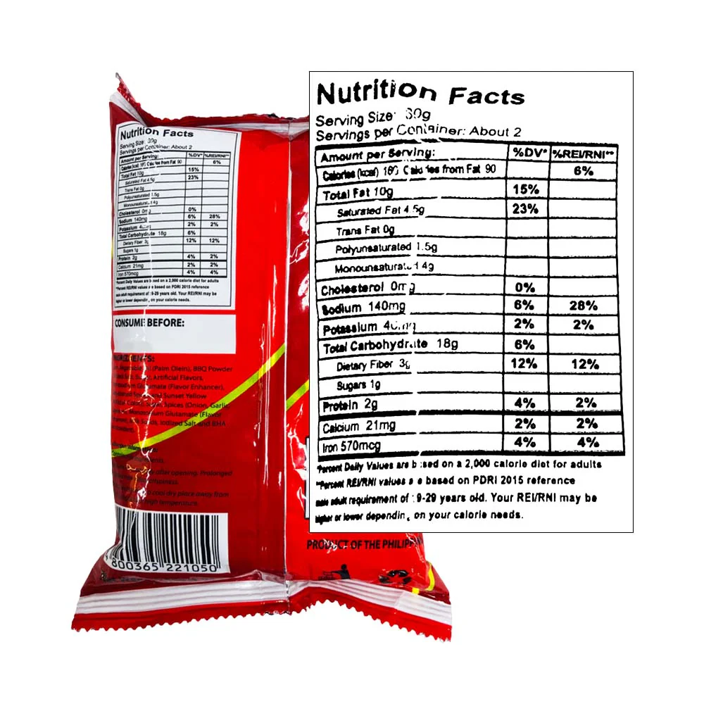 Red Chili Corn Chips Barbecue 55g - Image 2
