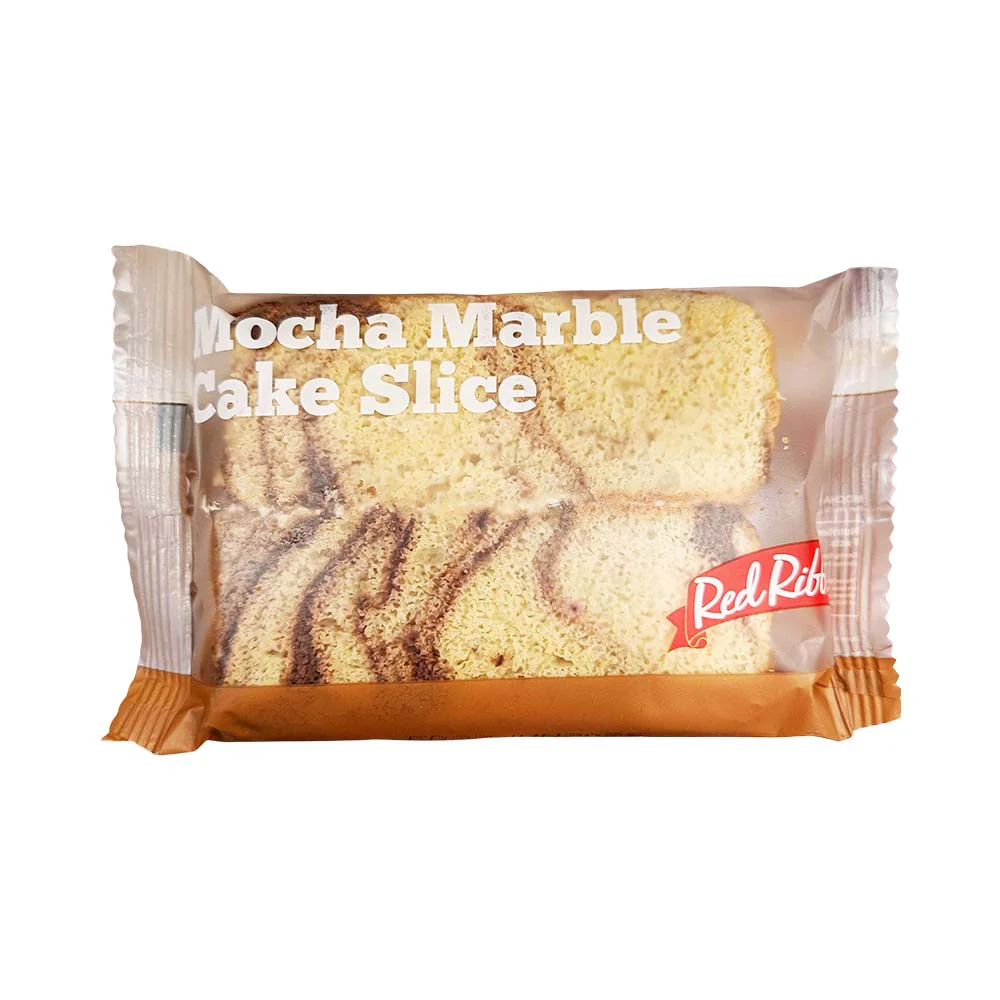 Red Ribbon Mocha Marble Cake Slice - Image 2