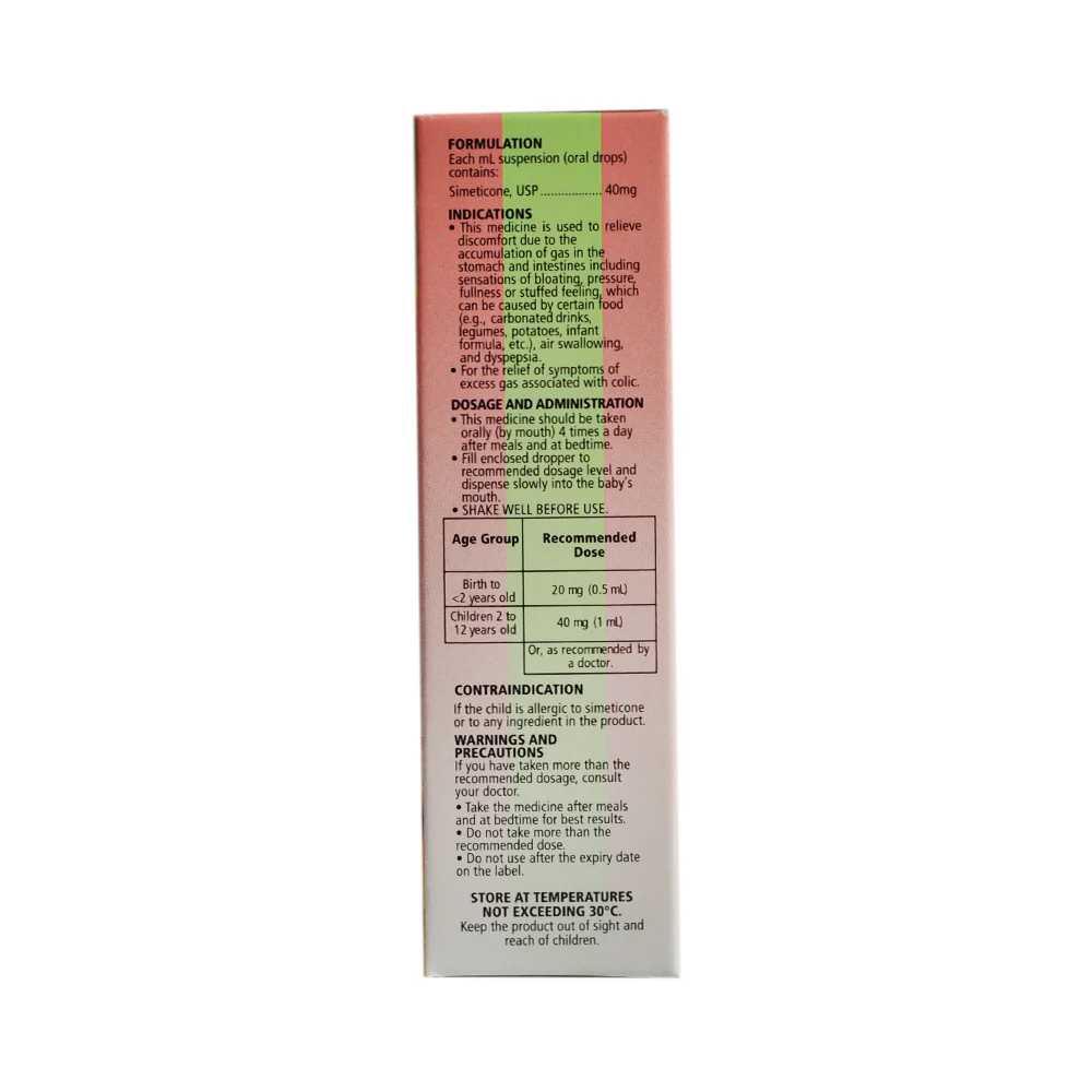 Restime Simeticone 40mg/ml Oral Drop 10ml - Image 2