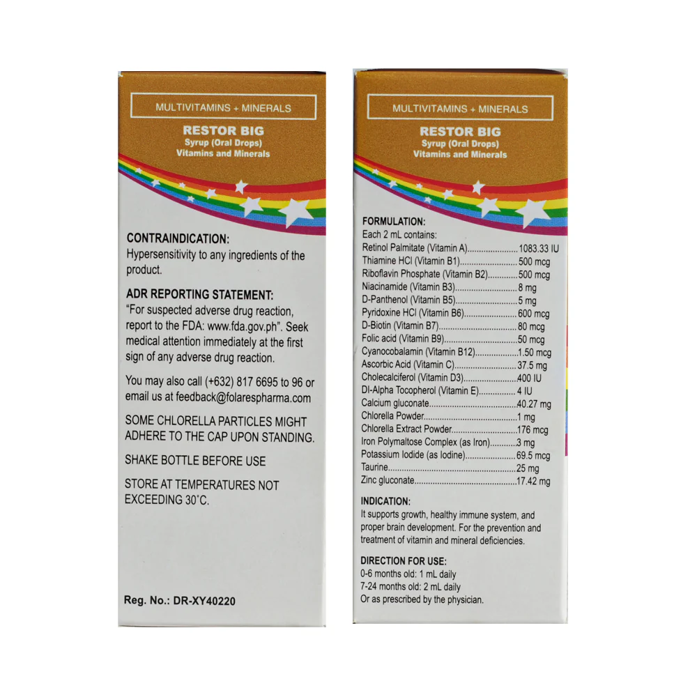 Restor Big Multivitamins Oral Drops 30ml - Image 2
