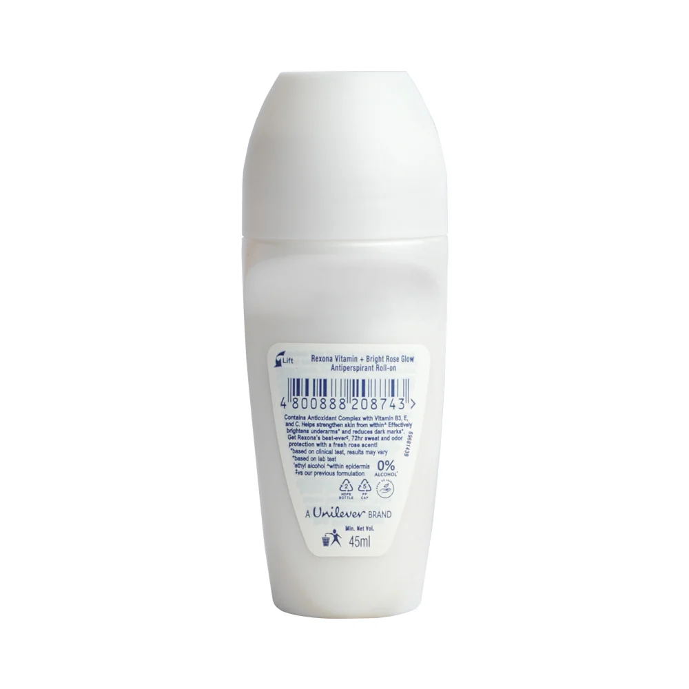 Rexona Women Deodorant Natural Whitening Fresh Rose Roll On 45ml - Image 2