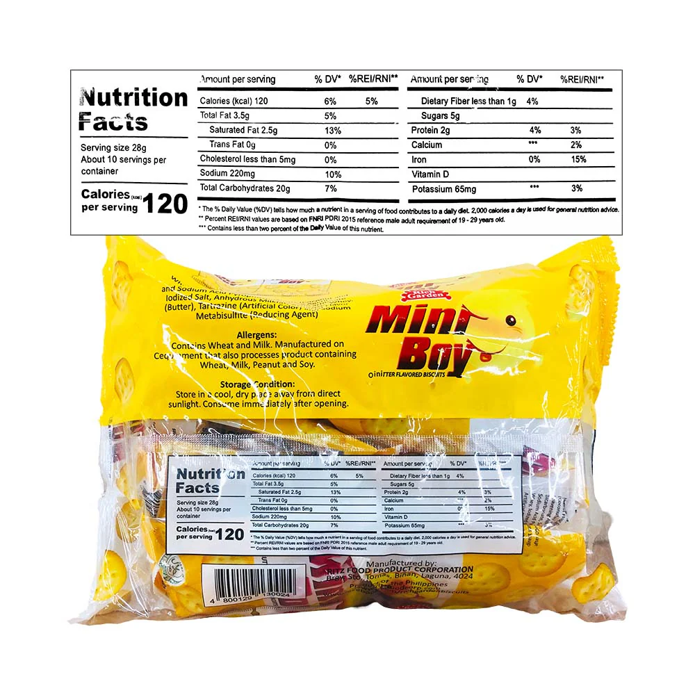 Rich Garden Mini Boy Biscuits Butter Flavor 28g x 10's - Image 2