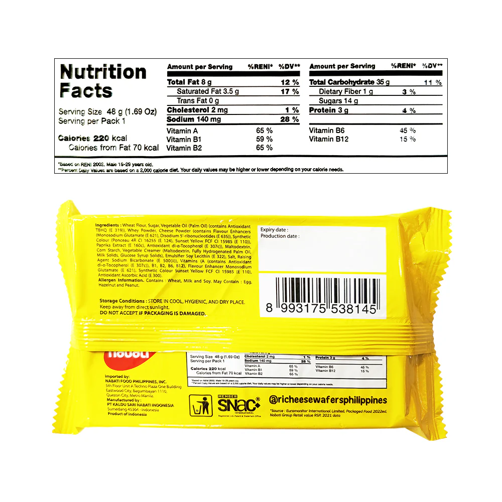Richeese Wafer Creamy Cheese 48g - Image 2