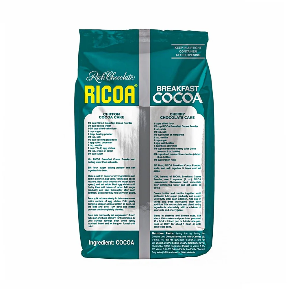 Ricoa Breakfast Cocoa Pouch Econopack 70g - Image 2