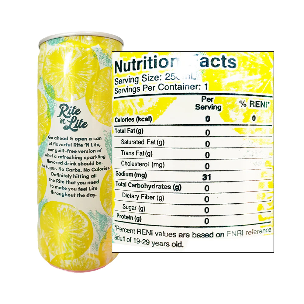 Rite 'n Lite Lemon Can 250ml - Image 2