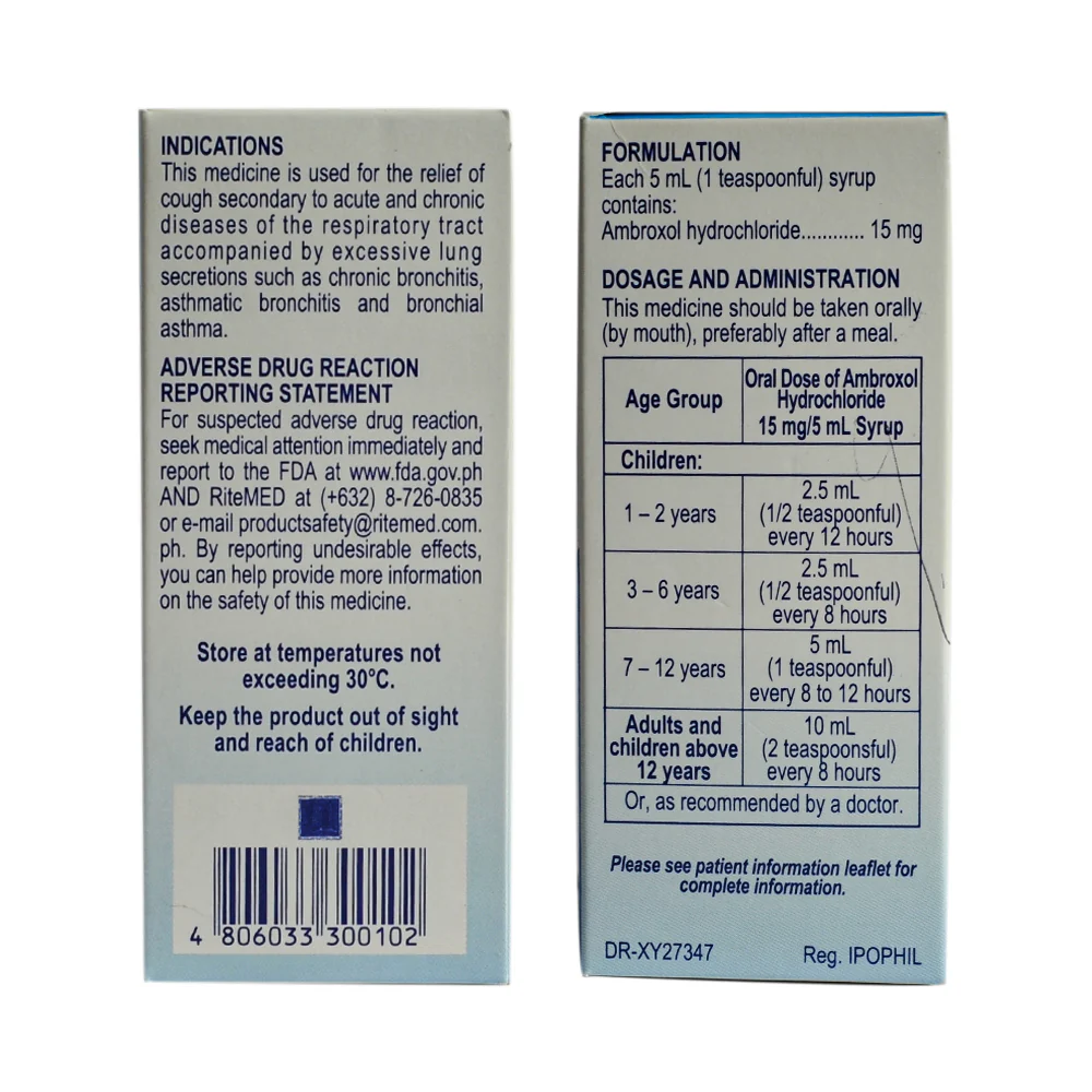 Ritemed Ambroxol 15mg/5ml Pedia Syrup 60ml - Image 2