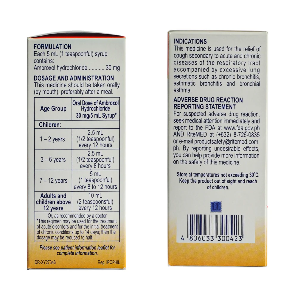 Ritemed Ambroxol HCI 30mg/5ml Syrup 60ml - Image 2