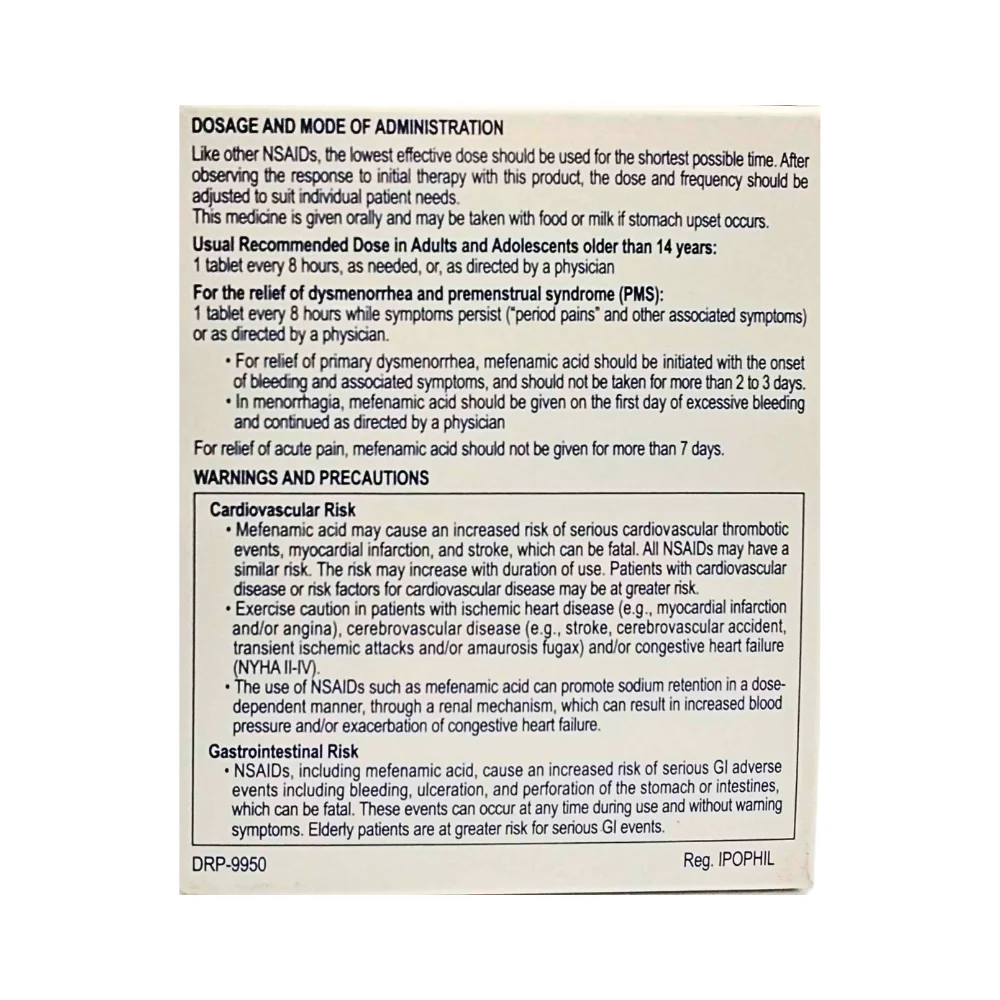 Ritemed Mefenamic Acid 500mg by 20's - Image 3