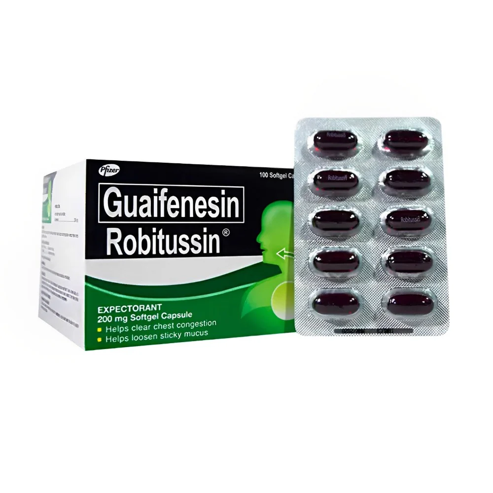 Robitussin Guaifenesin 200mg Capsule by 10's