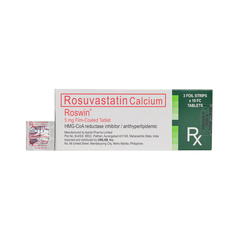 Roswin Rosuvastatin Calcium 5mg Tablet By 1's - Image 2