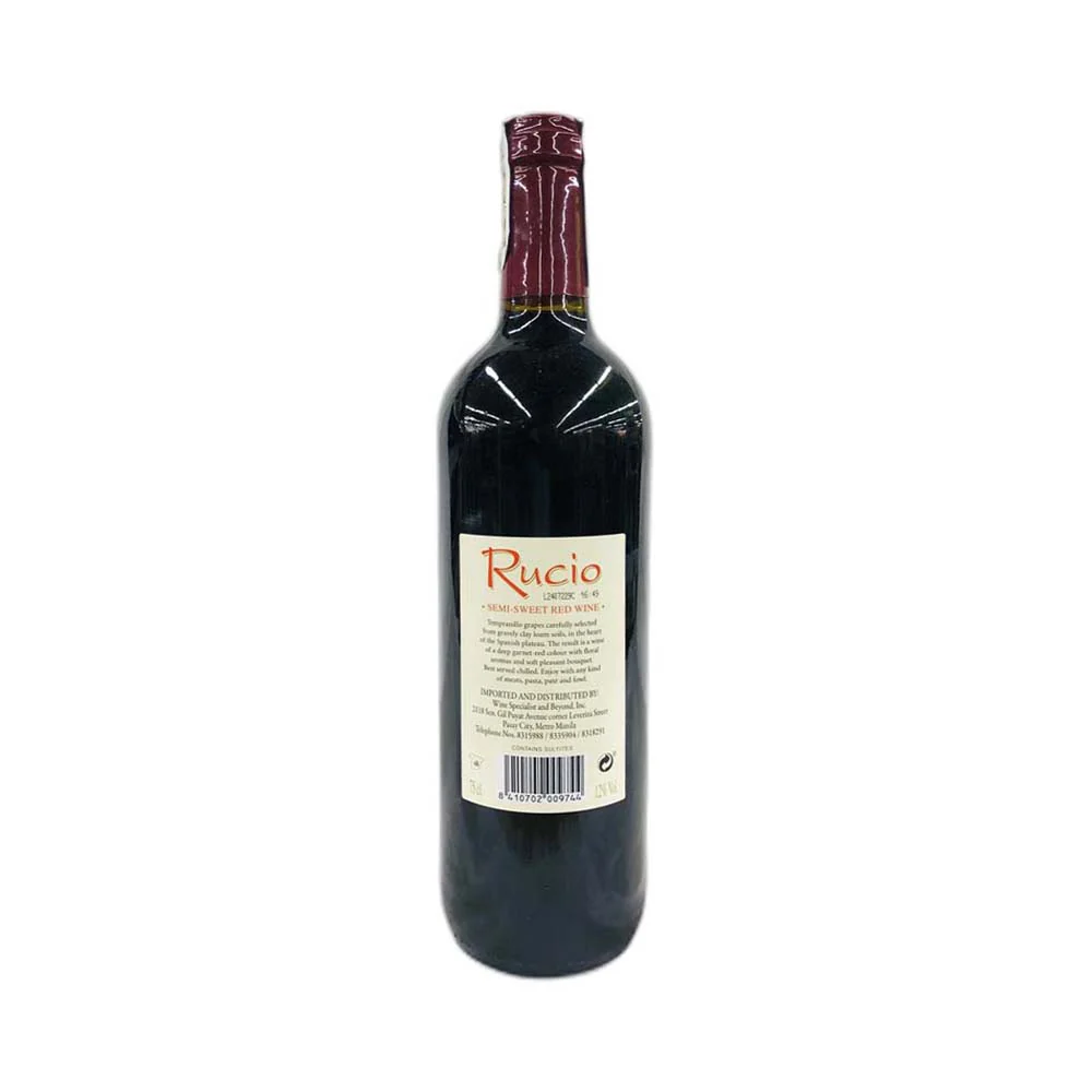 Rucio Semi Sweet Red Wine 750ml - Image 3