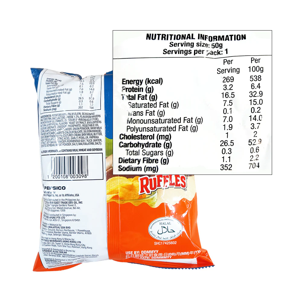 Ruffles Cheddar And Sour Cream 50g - Image 2