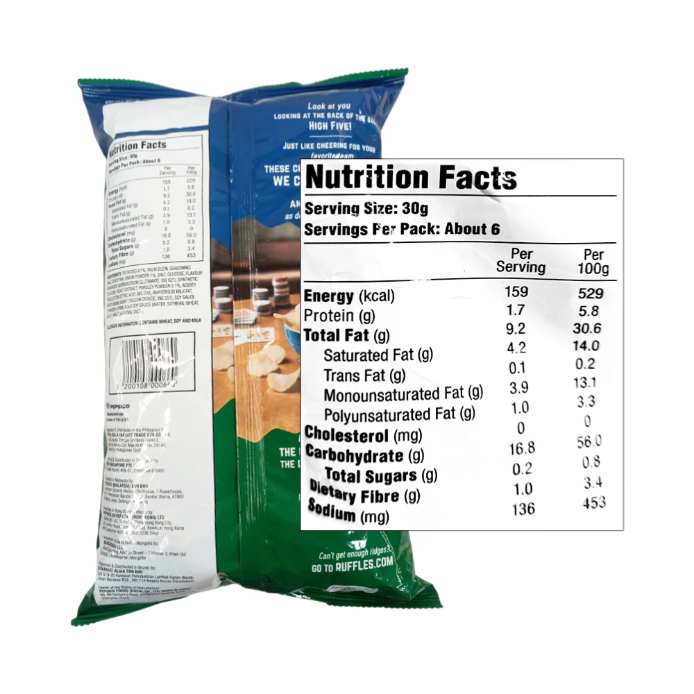 Ruffles Sour Cream And Onion 170g - Image 2