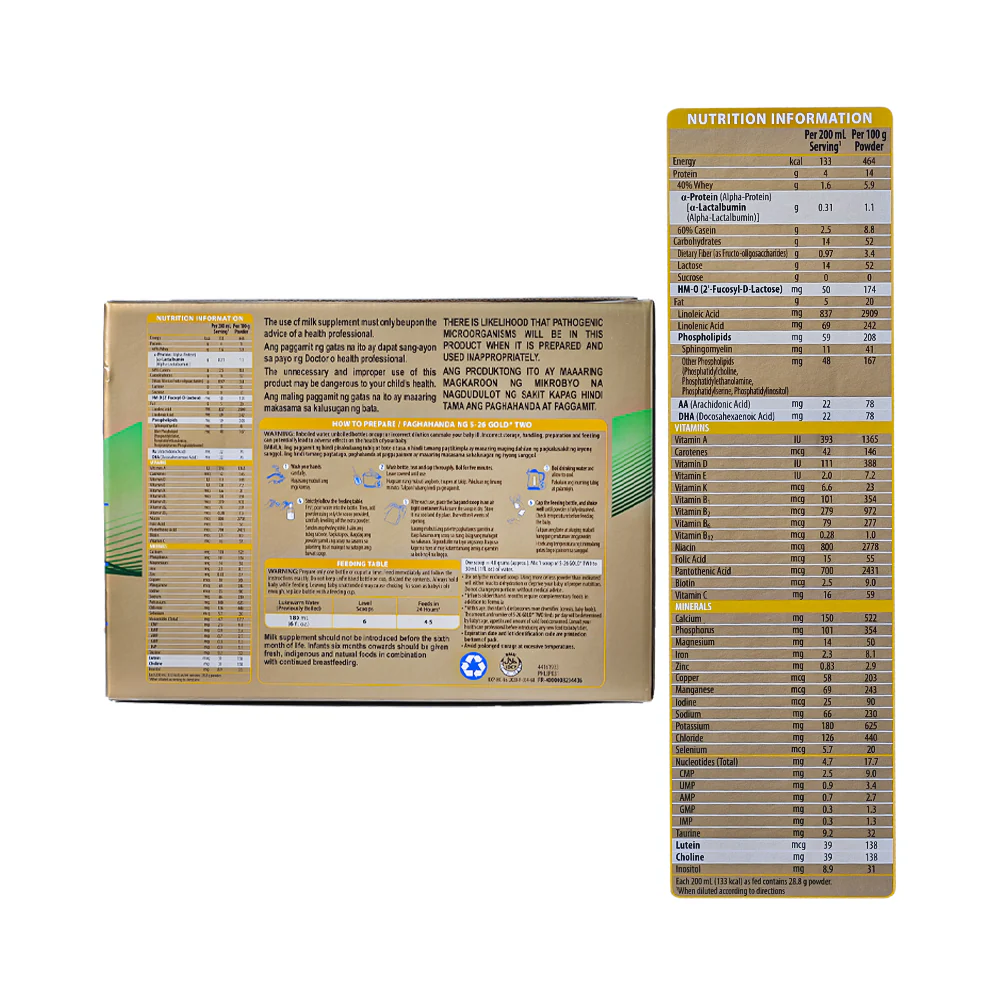 S-26 Gold Two Milk Supplement 6-12 Months 1.8kg - Image 3